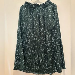 Forest Green High Waisted A Line Skirt